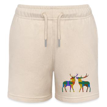 Cerf - Short de jogging enfant bio Stanley/Stella - écru doux - Devant