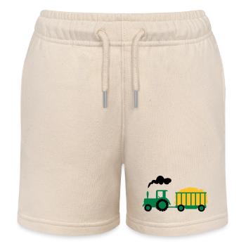 traktor kind geschenk - Kinder Organic Joggingshorts Mini Bolter von Stanley/Stella - Natur - Vorne