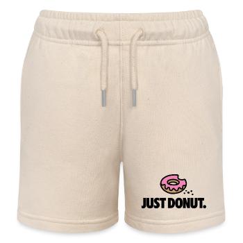 Just donut funny food cartoon puns diet gift - Short de jogging enfant bio Stanley/Stella - écru doux - Devant