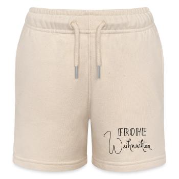 Frohe Weihnachten - Kinder Organic Joggingshorts Mini Bolter von Stanley/Stella - Natur - Vorne