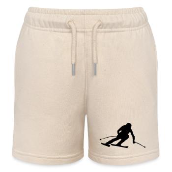 Skifahren Skispringen Wintersport Super G - Kinder Organic Joggingshorts Mini Bolter von Stanley/Stella - Natur - Vorne