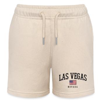 Las Vegas Nevada Vintage Flagdesign - Kinder Organic Joggingshorts Mini Bolter von Stanley/Stella - Natur - Vorne