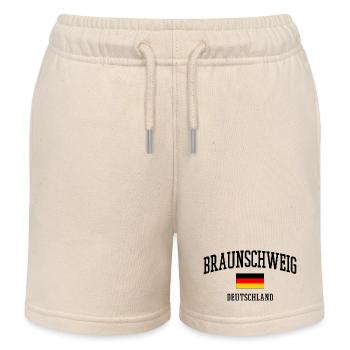 Braunschweig Text Deutschland Flagge - Kinder Organic Joggingshorts Mini Bolter von Stanley/Stella - Natur - Vorne