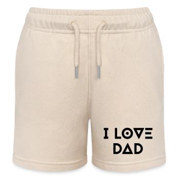 I LOVE DAD - Kinder Organic Joggingshorts Mini Bolter von Stanley/Stella - Natur - Vorne