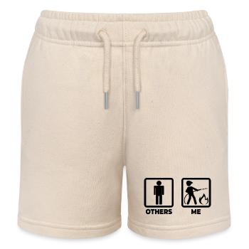Ich als Feuerwehrmann - Kinder Organic Joggingshorts Mini Bolter von Stanley/Stella - Natur - Vorne