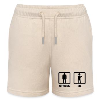 Drôle de joueur de ukulélé - Short de jogging enfant bio Stanley/Stella - écru doux - Devant