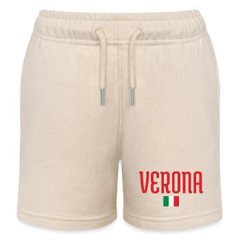 Flagge Verona-Italien - Kinder Organic Joggingshorts Mini Bolter von Stanley/Stella - Natur - Vorne