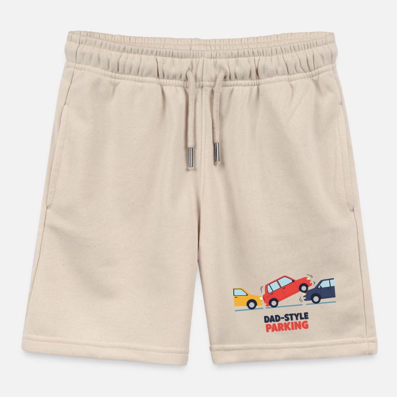 Daddy-style parking Kids Organic Sweat Shorts by Stanley/Stella
