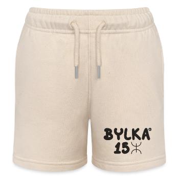 BYLKA_15_SYMBOLE - Short de jogging enfant bio Stanley/Stella - écru doux - Devant