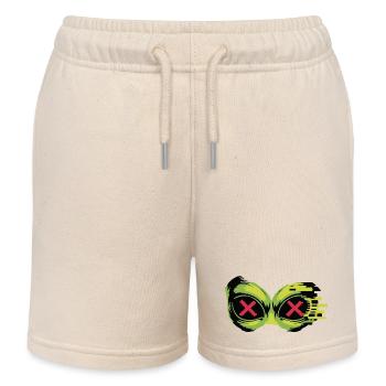 Neon X Goggles - Kids Organic Sweat Shorts by Stanley/Stella - soft Ecru - Front