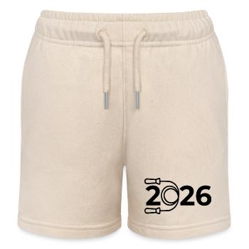 Rope Skipping Sport 2026 - Kids Organic Sweat Shorts by Stanley/Stella - soft Ecru - Front