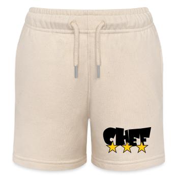 Chef Étoilé : Design 3 Étoiles Gastronomie - Short de jogging enfant bio Stanley/Stella - écru doux - Devant