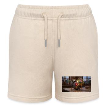Heart of Healing - Kids Organic Sweat Shorts by Stanley/Stella - soft Ecru - Front