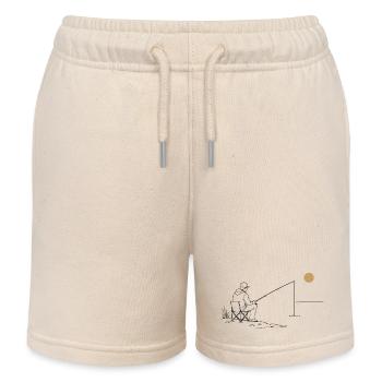 Angeln am See - Kinder Organic Joggingshorts Mini Bolter von Stanley/Stella - Natur - Vorne