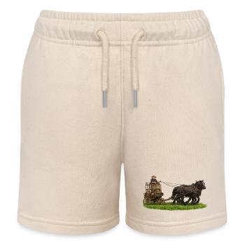 Pferde- und Kutschtour - Kinder Organic Joggingshorts Mini Bolter von Stanley/Stella - Natur - Vorne