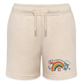 Schulstart Regenbogen  - Kinder Organic Joggingshorts Mini Bolter von Stanley/Stella - Natur - Vorne