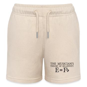 Musicians E=F Flat Piano Music Joke : Funny Piano - Kids Organic Sweat Shorts by Stanley/Stella - soft Ecru - Front