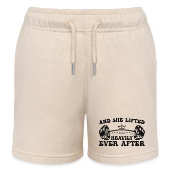 Und danach hob sie kräftig - Gym Fitness - Kinder Organic Joggingshorts Mini Bolter von Stanley/Stella - Natur - Vorne