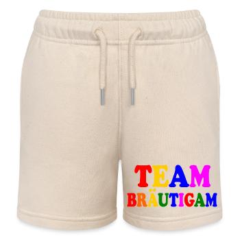 Team bräutigam - Kinder Organic Joggingshorts Mini Bolter von Stanley/Stella - Natur - Vorne