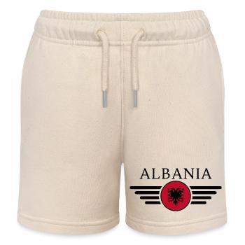 Albanie Style Design T-shirt - Short de jogging enfant bio Stanley/Stella - écru doux - Devant