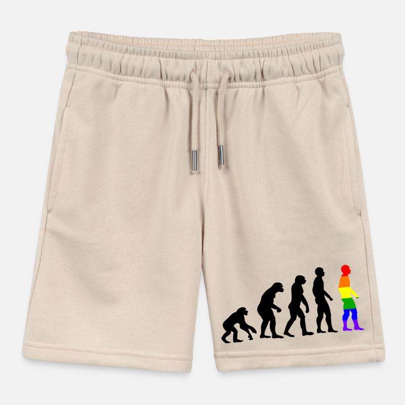 Evolution Pride Design Kids Organic Sweat Shorts by Stanley/Stella