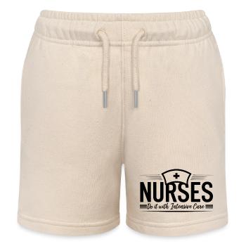 Nurses Nurse Physician Assistant Saying Quote - Kids Organic Sweat Shorts by Stanley/Stella - soft Ecru - Front