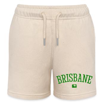 Brisbane Australia Down Under Kangaroo Koala - Kids Organic Sweat Shorts by Stanley/Stella - soft Ecru - Front