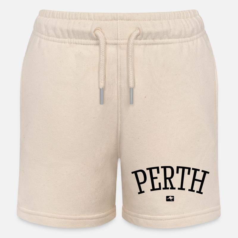 Perth Australia Down Under Kangaroo Koala Outback - Kinder Organic Joggingshorts Mini Bolter von Stanley/Stella - Natur