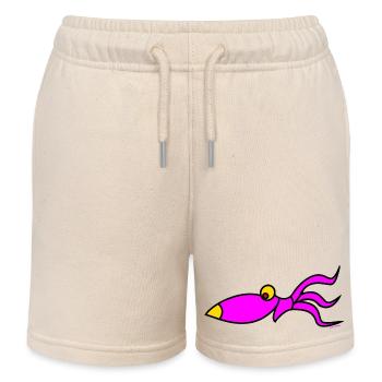 Squid Shirts - Kids Organic Sweat Shorts by Stanley/Stella - soft Ecru - Front