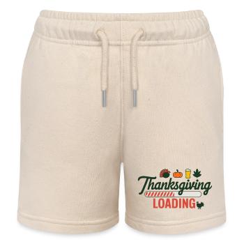 Thanksgiving Loading Erntedankfest Ladebalken - Kinder Organic Joggingshorts Mini Bolter von Stanley/Stella - Natur - Vorne