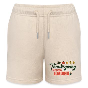 Thanksgiving Loading Erntedankfest Ladebalken - Kinder Organic Joggingshorts Mini Bolter von Stanley/Stella - Natur - Vorne