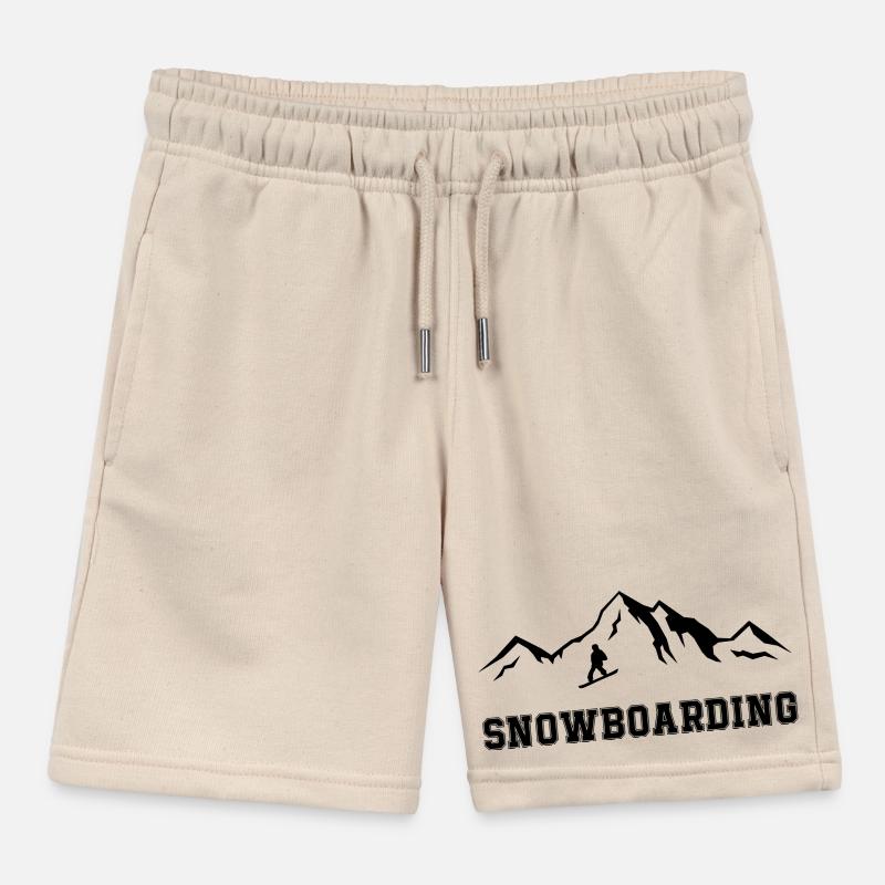 Snowboarding Kids Organic Sweat Shorts by Stanley/Stella
