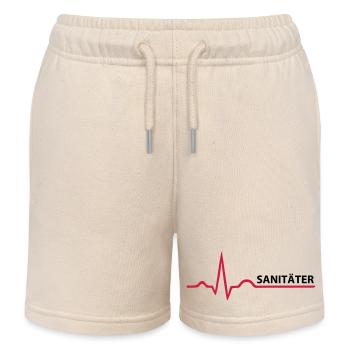Sanitäter Schrifzug - Kinder Organic Joggingshorts Mini Bolter von Stanley/Stella - Natur - Vorne