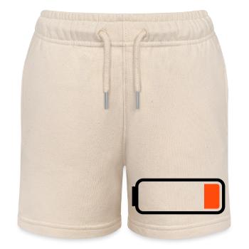 Batterie plat - Short de jogging enfant bio Stanley/Stella - écru doux - Devant