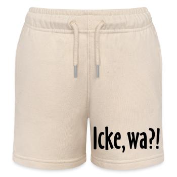 Icke, wa?! Berlin Spruch - Berliner Sprüche - Kinder Organic Joggingshorts Mini Bolter von Stanley/Stella - Natur - Vorne