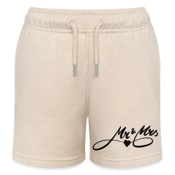 Romantic love design with heart motif - Kids Organic Sweat Shorts by Stanley/Stella - soft Ecru - Front