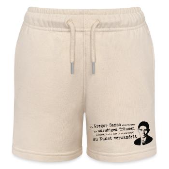Franz Kafka-Beuys | Transformation Gregor Samsa Art - Kids Organic Sweat Shorts by Stanley/Stella - soft Ecru - Front