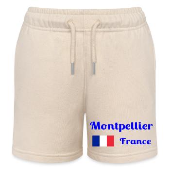 Montpellier, Frankreich - Stilvolle Drucke - Kinder Organic Joggingshorts Mini Bolter von Stanley/Stella - Natur - Vorne