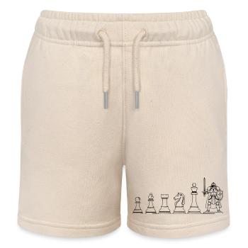 Game Figure Board Game Evolution: Fun Design - Kids Organic Sweat Shorts by Stanley/Stella - soft Ecru - Front