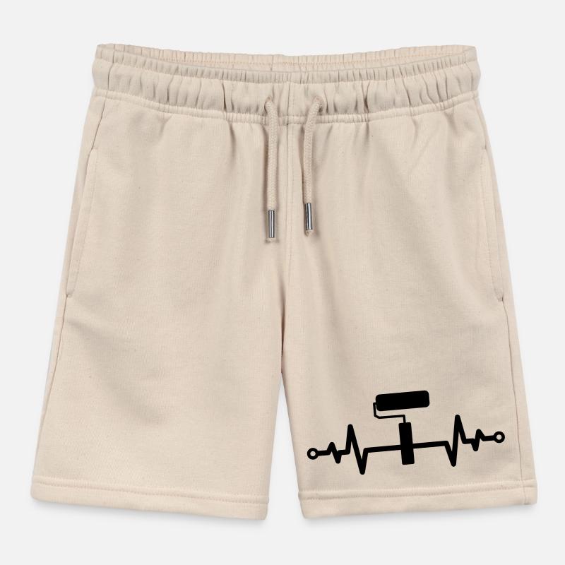 Paint Roller Heartbeat – Creativity Gift Idea Kids Organic Sweat Shorts by Stanley/Stella