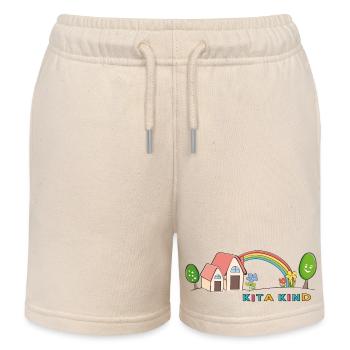 Daycare Child Rainbow - Kids Organic Sweat Shorts by Stanley/Stella - soft Ecru - Front
