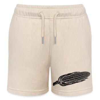 Mais-auf-Kolben-Silhouette - Kinder Organic Joggingshorts Mini Bolter von Stanley/Stella - Natur - Vorne