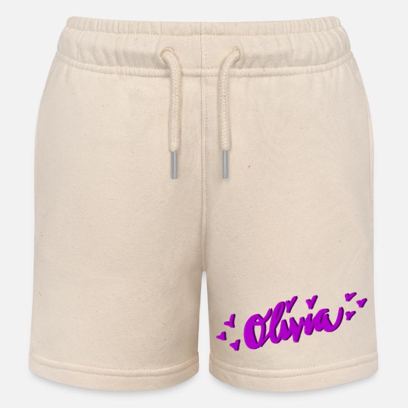 Olivia - Short de jogging enfant bio Stanley/Stella - écru doux