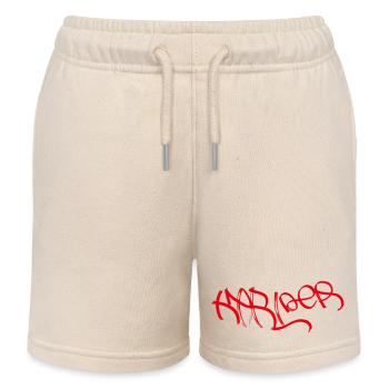 The World's Most Beautiful Day on Graffiti T-Shirt - Kids Organic Sweat Shorts by Stanley/Stella - soft Ecru - Front