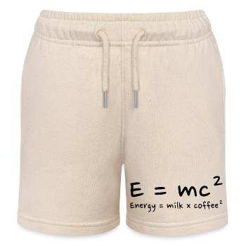 Coffee Lover Scientific Humor - Kids Organic Sweat Shorts by Stanley/Stella - soft Ecru - Front