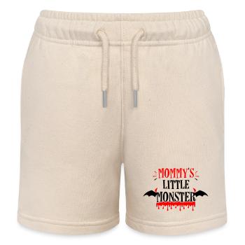 Mommys little monster - Kids Organic Sweat Shorts by Stanley/Stella - soft Ecru - Front