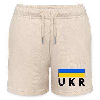 Ukraine - Short de jogging enfant bio Stanley/Stella - écru doux - Devant