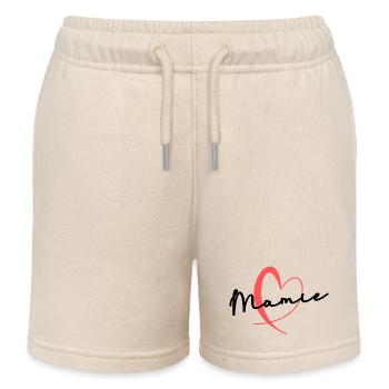 MAMIE. FÊTE DES MÈRES. BONNE FÊTE MAMIE. JE T'AIME - Short de jogging enfant bio Stanley/Stella - écru doux - Devant