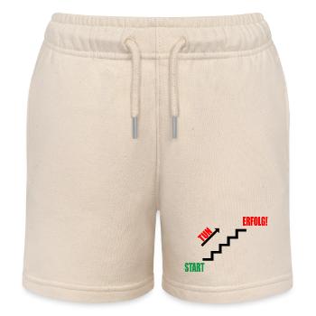 Treppe Erfolg durch Tun - Kinder Organic Joggingshorts Mini Bolter von Stanley/Stella - Natur - Vorne