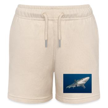 Azoren Hai - Kinder Organic Joggingshorts Mini Bolter von Stanley/Stella - Natur - Vorne